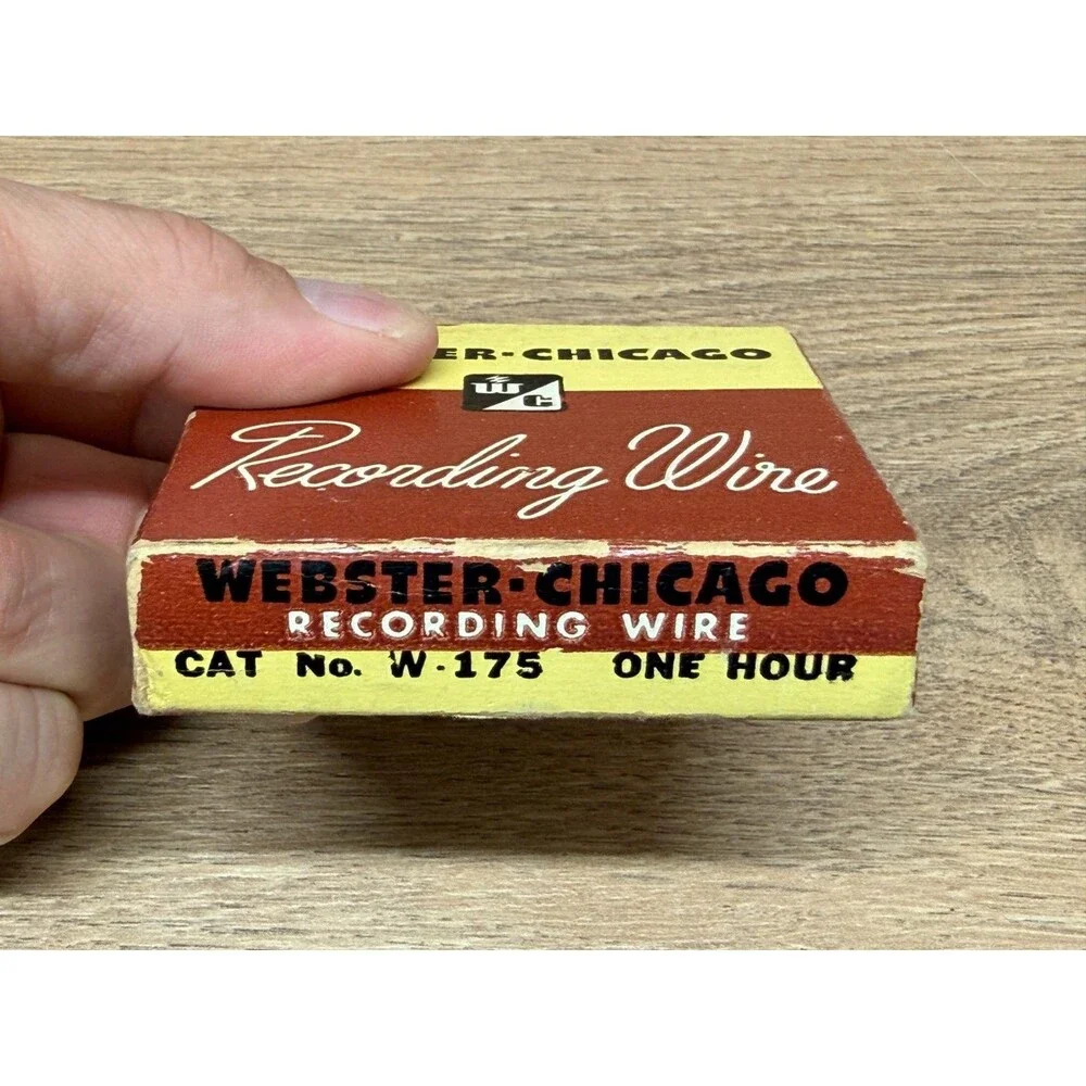 Vintage 1950 Webster-Chicago 1 Hour Wire Recorder Recording Spool Reel W-175